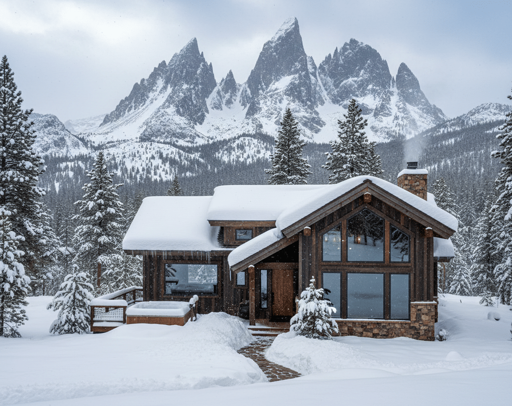 Mammoth Lakes House in the snow